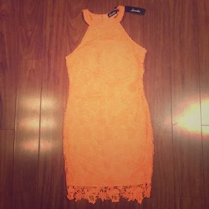Lace Halter Cocktail Dress